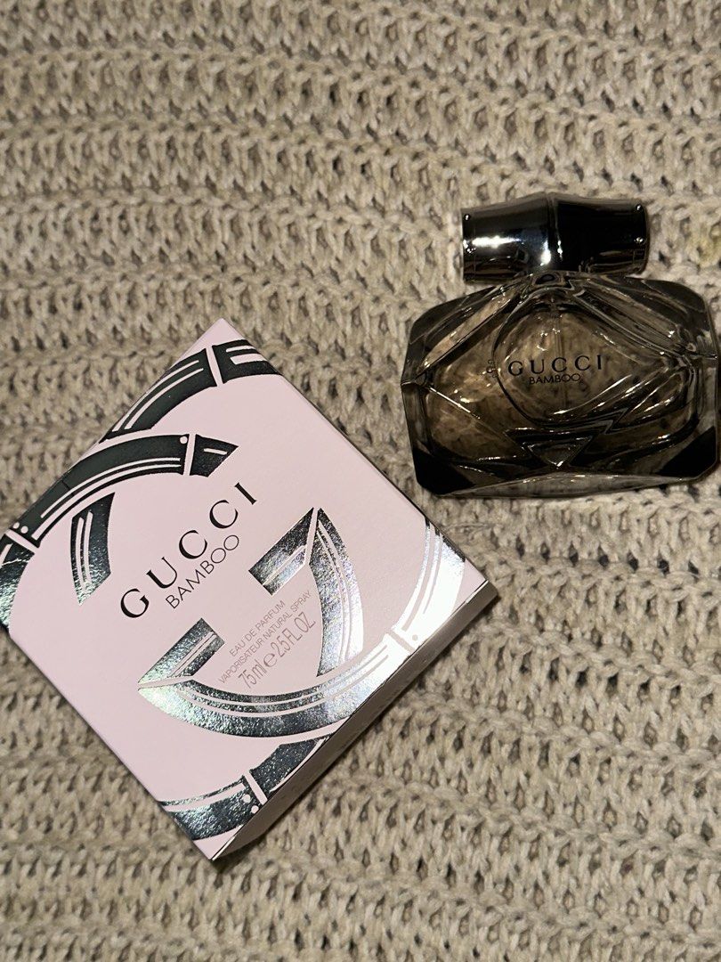 Gucci Bamboo Eau de Parfum 75ml (Category: Fragrance & Deodorants) located in Rizal. Submitted by claudia_moretz (Listing ID 1462672363, Image 2). Description: - Gucci Bamboo Eau de Parfum - 75ml bottle - Comes with original box - A classic and elegant scent from Gucci -brand new.