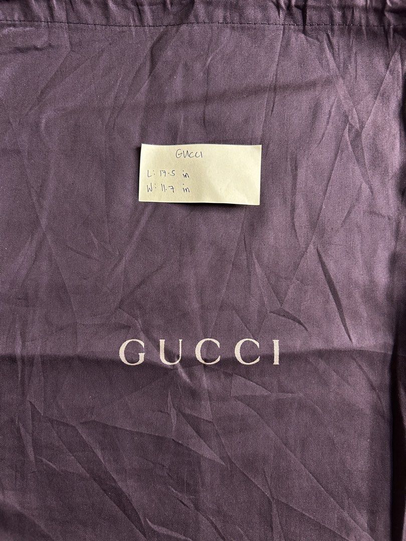 GUCCI BROWN DUST BAG (Category: Luxury Bags & Wallets) located in General Santos City (Dadiangas). Submitted by grasya_12 (Listing ID 1462495314, Image 2). Description: Details posted Minima signs of usage (need wash) .