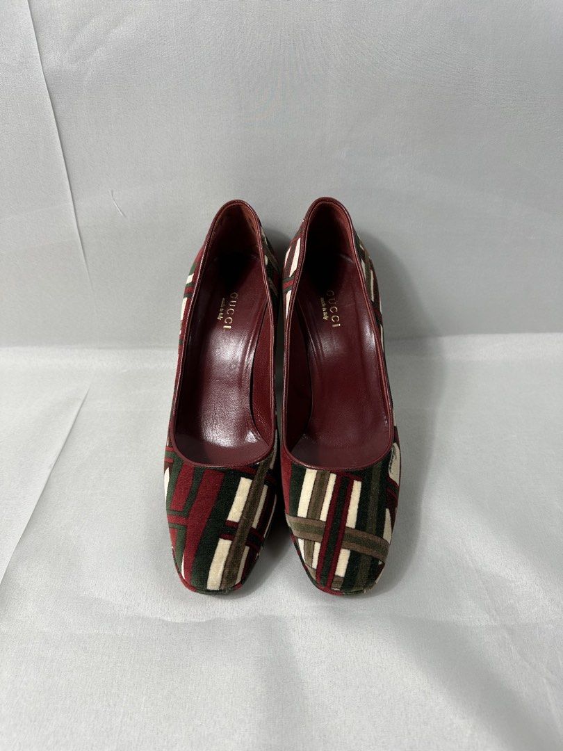 Gucci Geometric Cloth Heel Sandal (Category: Sneakers & Footwear) located in Cabanglasan. Submitted by thefashiongarage.co (Listing ID 1462558151, Image 3). Description: Title - Gucci Model/Name - Geometric Size on Tag - 36.5C Conditiion - Excellent Condition with no major issue Category- Casual/Formal Fitting - True to size Made in - Italy Material - Cloth Color - Multicolor Design - Geometric Year - Inclusion - None Note - All sales are final, 