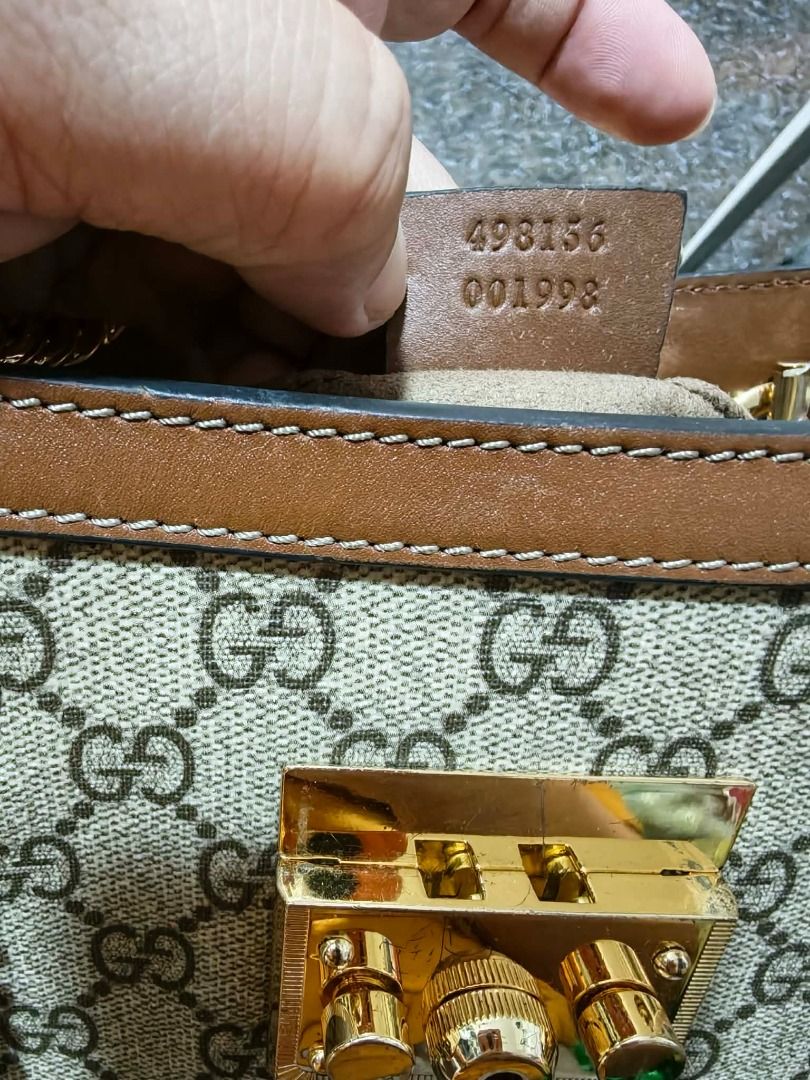 Gucci Monogram Canvas Leather Chain Shoulder Bag (Category: Luxury Bags & Wallets) located in Davao. Submitted by shophacks7 (Listing ID 1462452408, Image 2). Description: - Gucci medium bag - Classic GG monogram canvas - Brown leather trim - Gold chain strap and hardware .