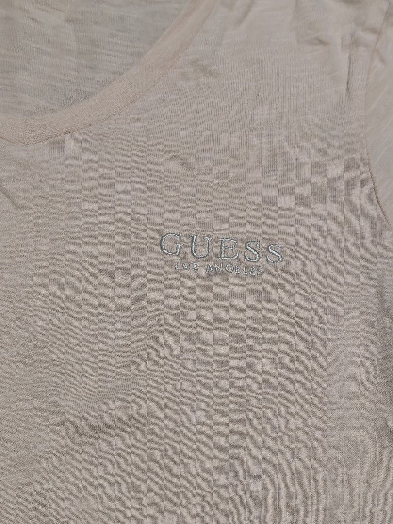 Guess Los Angeles Pink (Category: Shirts) located in Tagbilaran City. Submitted by freikfinds (Listing ID 1462493813, Image 2). Description: - Pink Guess t-shirt - V-neck style - Embroidered Guess Los Angeles logo on chest - Made in the Philippines - Slightly textured fabric for a unique look - Ideal basic tee for daily outfits - Easily pairs with jeans or shorts -Butuan City, Mindanao .