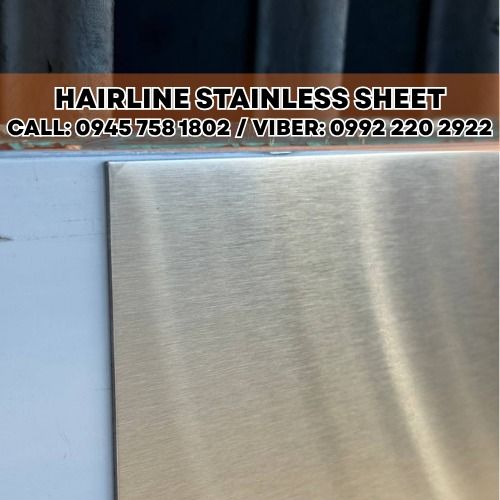 Hairline Stainless Sheet (Category: Bedding & Towels) located in Manila. Submitted by sanshinindustrialtoolssupply (Listing ID 1462461081, Image 1). Description: - High-quality hairline stainless steel sheets - Ideal for various DIY and professional projects - Contact us for inquiries and to place your order - We're ready to assist with your specific needs.
