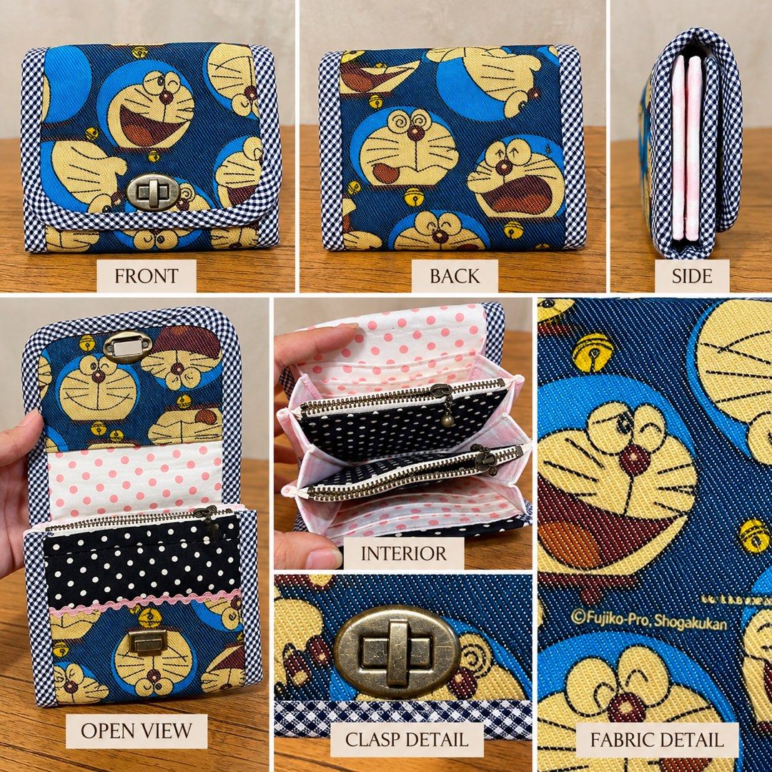 handmade blue Doraemon fabric wallet (Category: Wallets & Card holders) located in San Fernando. Submitted by dntjapansurpluselyu (Listing ID 1462570989, Image 1). Description: .