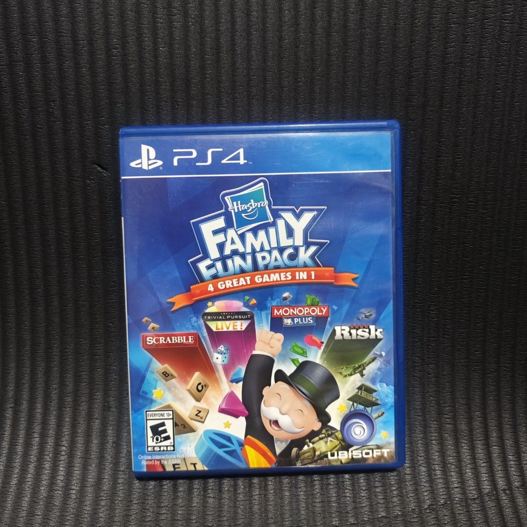 Hasbro Family Fun Pack PS4 Game (R1) (Category: PlayStation) located in Quezon City. Submitted by shopme_gadget30 (Listing ID 1462633693, Image 1). Description: kindly read the details first for sale fixed price good condition tested and working with Case and disc game compatible to ps4 R1 Region Shoopppppeee —,✅ can check out pm for the linnnkkk (If shoopppee check out, price is higher because of shooppppeee deduction qc area meet up: sm north s