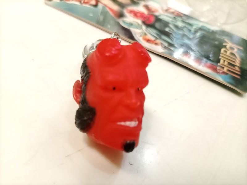 Hellboy Head Keychain (Category: Character Goods) located in Quezon City. Submitted by susmaryosep1 (Listing ID 1462578307, Image 3). Description: - Cool Hellboy head design - Ideal for Hellboy fans - Attached to a durable metal keyring - Includes original packaging and backing card - Great accessory for keys or bags 300.