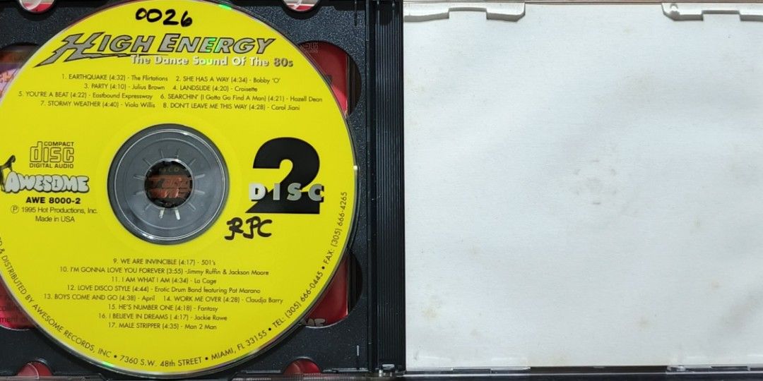 High energy 2 disc (Category: Announcements) located in Manila. Submitted by wisecloud_056874 (Listing ID 1462646720, Image 3). Description: good as new....
