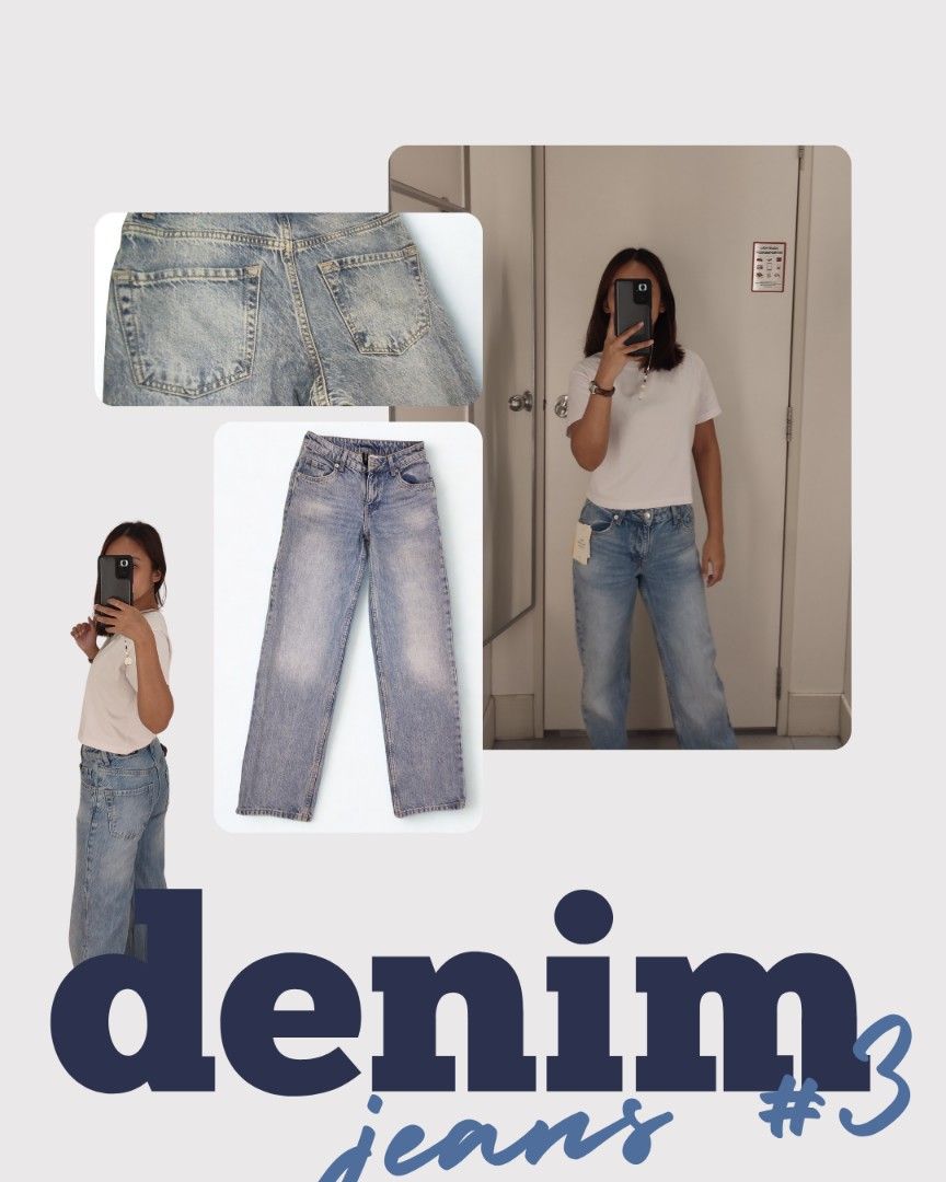 H&M Denim Jeans (Mid-rise) (Category: Jeans) located in Calamba. Submitted by cerylle_ (Listing ID 1462542041, Image 1). Description: More info on 2nd pic <3 Feel free to message me for your inquiries :).