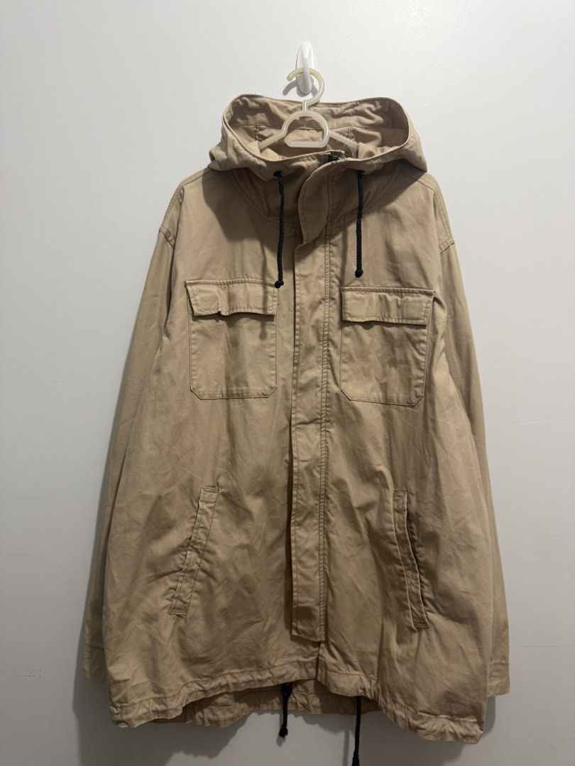 H&M Light Brown Utility Jacket Men XL (Category: Coats, Jackets and Outerwear) located in Balanga. Submitted by winterlab_ph (Listing ID 1462576964, Image 3). Description: W 27 L 32.5.
