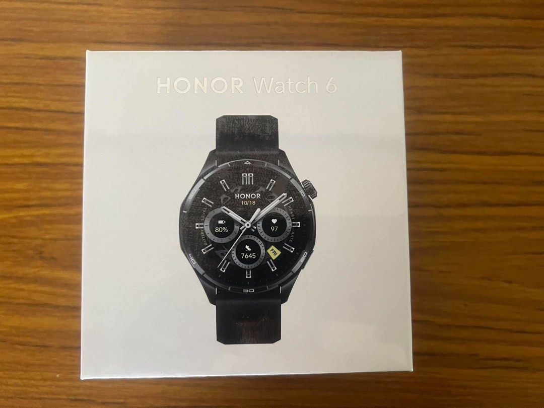 HONOR Watch 6 Smartwatch (Category: Wearables & Smart Watches) located in Valenzuela. Submitted by pacsjoseph80290 (Listing ID 1462458710, Image 2). Description: - HONOR Watch 6 - Ideal for fitness tracking - Comes in original box - Color: Shadow Black - Wristband Type: Black Fluroelastomer Strap -Warranty: Any honor store 12 month warranty 6 month for charging cable / accessories Brand new unit, sealed box Price negotiable.