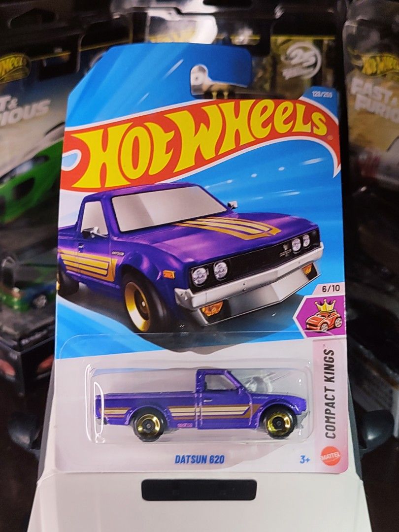 Hot Wheels Datsun 620 Purple // 150php (Category: Vehicle & Diecast Models) located in Quezon City. Submitted by edrielgp (Listing ID 1462654821, Image 1). Description: Hot Wheels Datsun 620 Purple // 150php Payment - gcash or gotyme Meet up by schedule Location: Wilcon City Center Visayas Ave., Quezon City J&T, LBC & Lalamove - SHIPPING everyday.