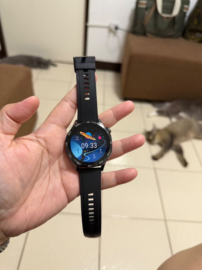 Huawei Watch GT 2 Pro Smartwatch (Category: Wearables & Smart Watches) located in Caloocan City. Submitted by kosmofrance (Listing ID 1462469515, Image 2). Description: - Huawei Watch GT 2 Pro (Black) - Comfortable silicone strap - Bright and clear display - Advanced fitness and heart rate tracking - Exceptional long-lasting battery - Includes original charger.