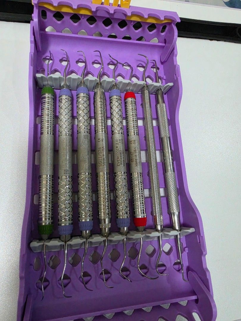 Hu-Friedy Perio set (Category: Construction Tools & Equipment) located in Manila. Submitted by nasser320 (Listing ID 1462443515, Image 2). Description: Fs: HU-FRIEDY In very good condition very sharp Used on Typodont only • ODU11/12 Explorer • Nabers Probe • Gracey curette 1/2 • Gracey Curettes 11/12 • Gracey curette 13/14 • Posterior Sickle Scaler S204S • Hu-Friedy Universal scaler SH6/7 ( old handle) • Hu-Friedy Jacquette scaler 34/35 ( old han