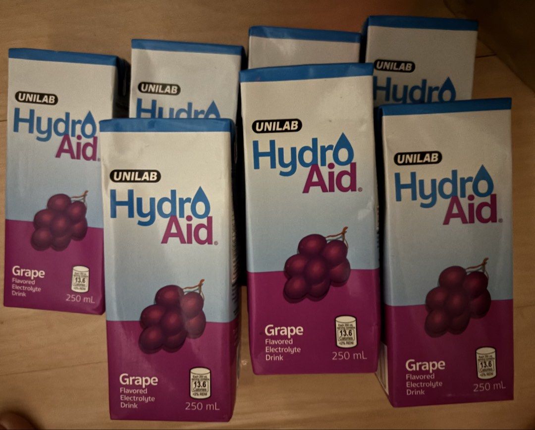 Hydro Aid (Category: Beverages) located in Mandaluyong City. Submitted by mpa03 (Listing ID 1462626419, Image 1). Description: 7pcs Grapes flavor Excess stock 48pesos each.