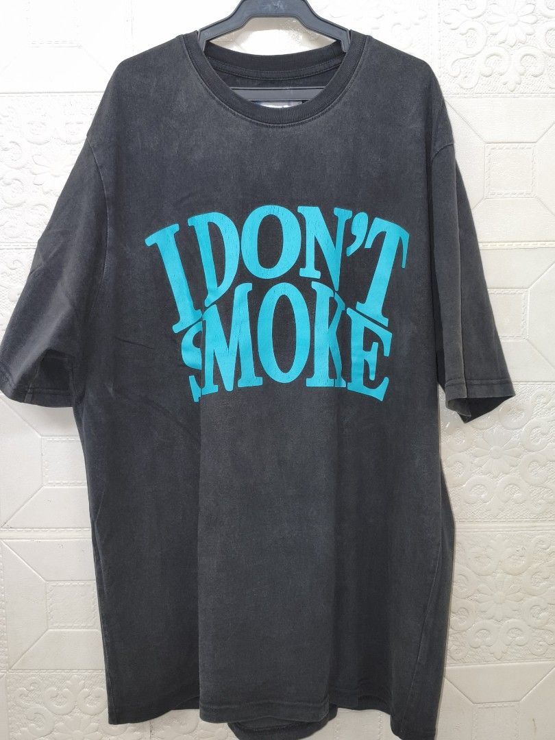 I DON'T SMOKE TEE (Category: Tshirts & Polo Shirts ) located in Cebu City. Submitted by south_thrift (Listing ID 1462511964, Image 1). Description: PSG OUT!!! Acid Wash 23" X 29" Dimensions Large on tag.