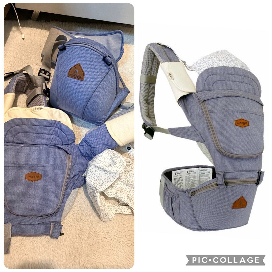 I-Angel Baby Carrier - Blue (Category: Carriers & Slings) located in Pasig City. Submitted by mommykyc (Listing ID 1462618021, Image 1). Description: - Blue I-Angel baby carrier - Includes detachable bib - Multiple carrying positions - Features a nice textured fabric - Easy-to-adjust straps - Ideal for keeping baby close while traveling Barely used Location: San Juan.