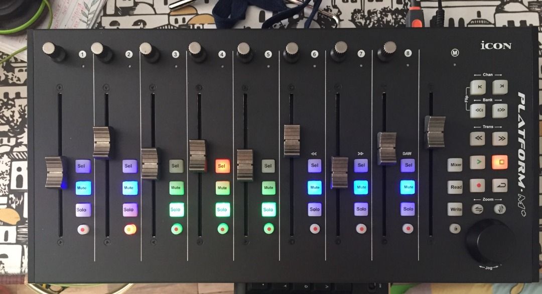 ICON Platform M+ MIDI/Audio Control Surface Motorized Faders (Category: Musical Instruments) located in Dagupan City. Submitted by thegreatnate69 (Listing ID 1462456210, Image 1). Description: - ICON Platform M+ MIDI/Audio control surface - Features 8 motorized faders - Ideal for music production and mixing - Compatible with DAWs (Digital Audio Workstations) - Includes original packaging .