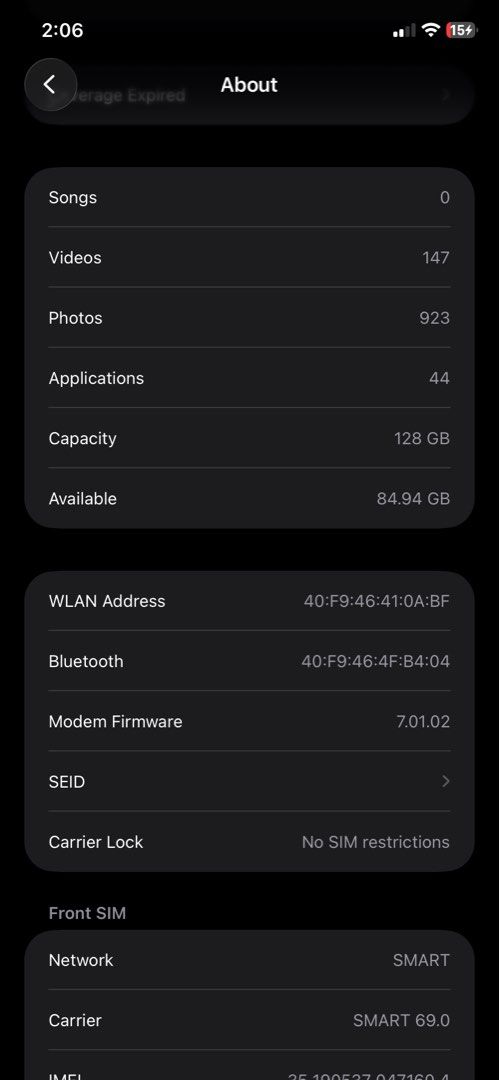 Iphone 11 128gb (Category: iPhone 11 Series) located in Antipolo. Submitted by loveee0519 (Listing ID 1462648411, Image 3). Description: 90% Battery life No issue For lalamove lang sorry busy sa work.