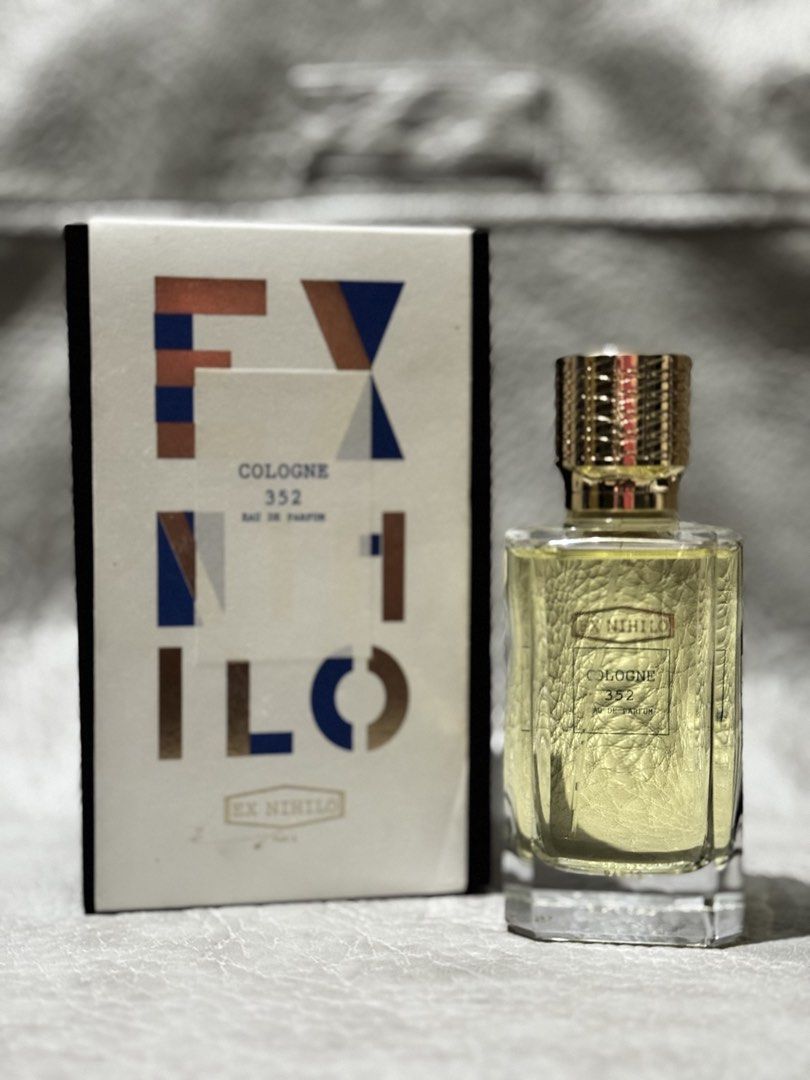 Issue Sale! Ex Nihilo Cologne 352 (Category: Fragrance & Deodorants) located in Quezon City. Submitted by gdpc_ph (Listing ID 1462439885, Image 1). Description: Fragrance Name: Ex Nihilo Cologne 352 Size: 100ML Issue: - Loose sprayer. But still can be sprayed. Perfect for decanting or for personal use only. Item Condition: - Almost full condition. - Check photo for juice level. - Actual photos posted. - With box. Box in mint condition. - With sti