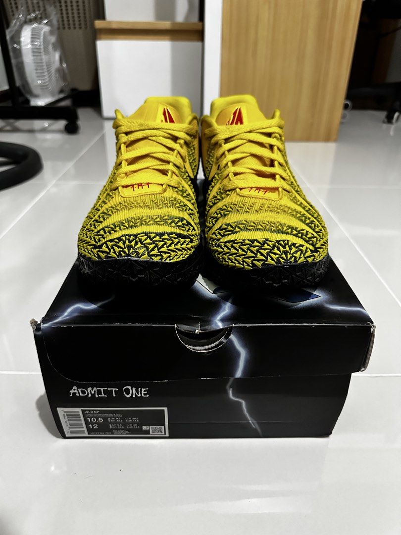 Ja 3 ‘Let Me Be Ja’ (Category: Sneakers) located in Manila. Submitted by lamelosoles_ (Listing ID 1462639550, Image 2). Description: Ja 3 ‘Let Me Be Ja’ Size 10.5 With Box VNDS ₱5000 @lamelosoles_ is not affiliated with or endorsed by any brands mentioned, all product and company names are trademarks of their respective owners..