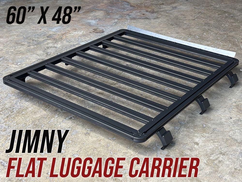 JIMNY FLAT RACK / LUGGAGE CARRIER (Category: Other Automotive Parts and Accessories) located in Manila. Submitted by rosan_qwerty (Listing ID 1462544019, Image 1). Description: FLAT LUGGAGE CARRIER 60”x48” For 3DOORS AND 5DOORS.