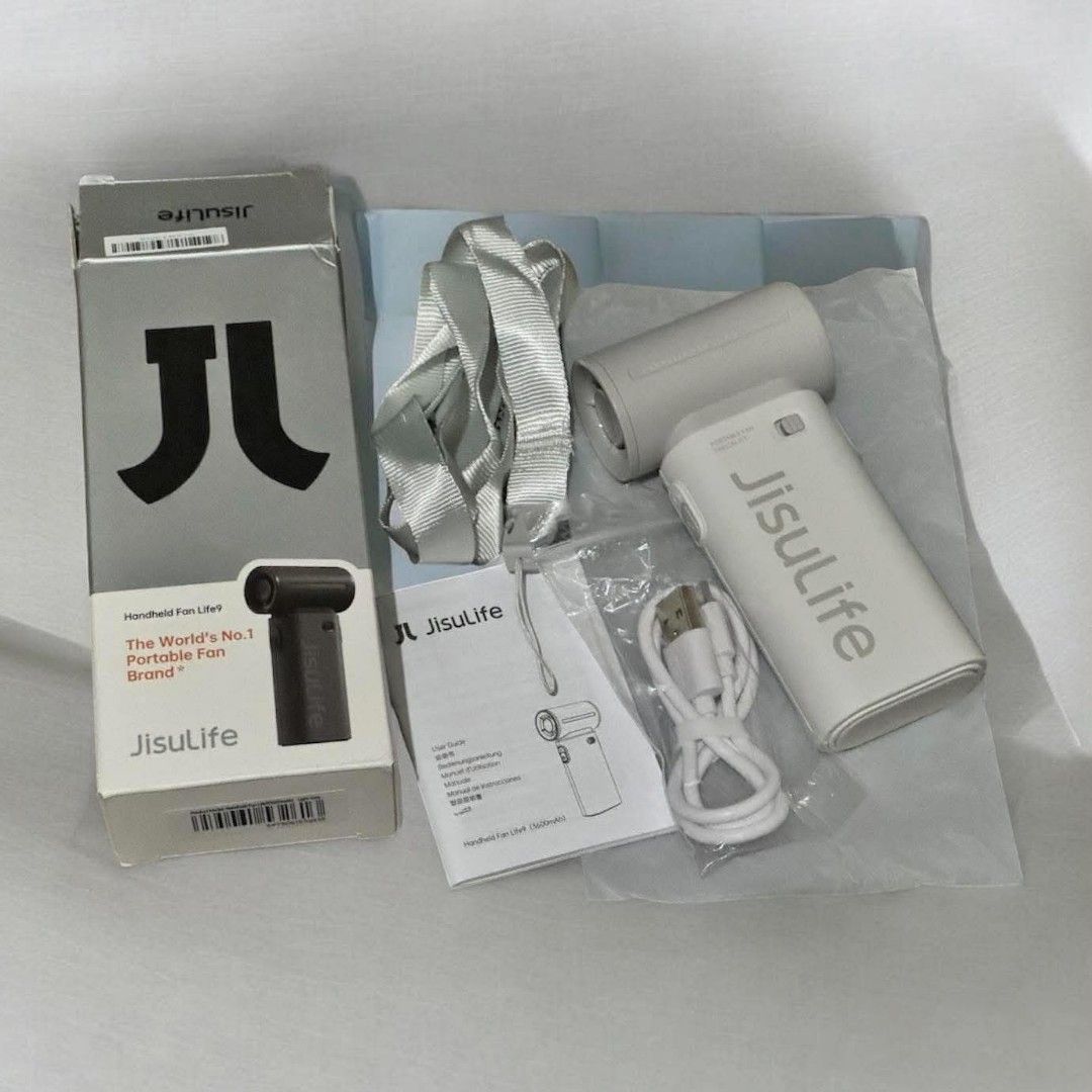 Jisu Life Handheld Fan Lite 9 3600mah (Category: Air Conditioning and Heating) located in Quezon City. Submitted by trade_mnl (Listing ID 1462630834, Image 1). Description: Brand new and complete inclusions. Never used. Just use for initial testing. Guaranteed original..
