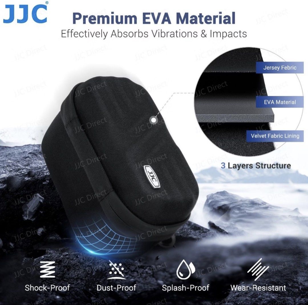JJC Premium EVA Camera Bag for Compact Cameras (Category: Camera Bags & Carriers) located in Cebu City. Submitted by izrayelll (Listing ID 1462477511, Image 1). Description: ⚠️ RUSH - JJC Camera Bag - Premium EVA hard shell camera case - Superior shock and vibration absorption - 3-layer protective structure - Water-resistant and dust-proof design - Lid mesh pocket for accessories - Small pockets for memory cards - Detachable soft divider with ela