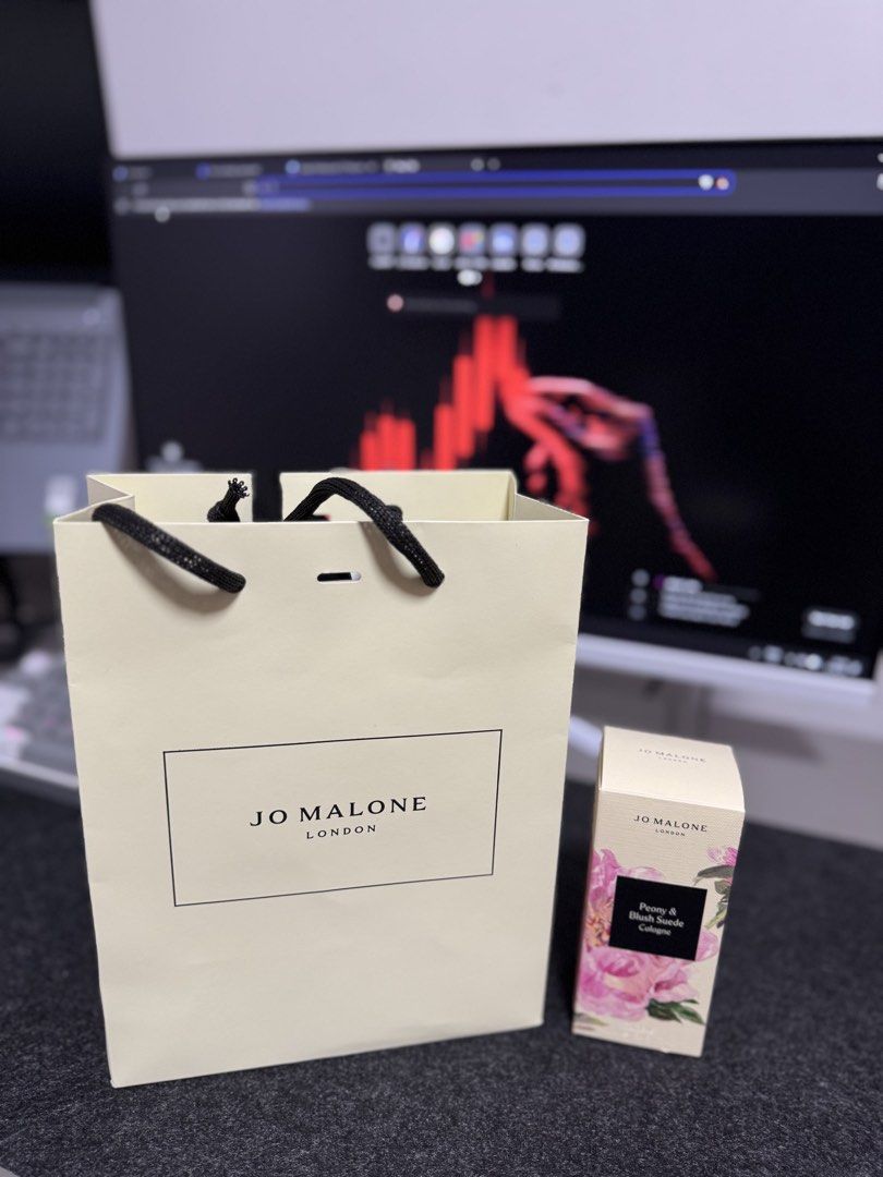 Jo Malone London Peony & Blush Suede Cologne 100mL (Category: Fragrance & Deodorants) located in Manila. Submitted by adcydeleon (Listing ID 1462461521, Image 1). Description: - Brand New Jo Malone Peony & Blush Suede Cologne 100mL 🌸 - Purchased from World Duty Free, Heathrow Terminal 2. Receipt available for verification. - RFS: Blind buy 😅.