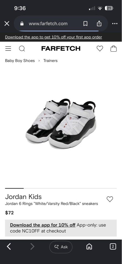 Jordan Kids - Jordan 6 Rings (Category: Babies & Kids Fashion) located in Manila. Submitted by loutang (Listing ID 1462614177, Image 1). Description: .