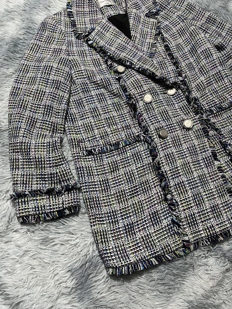 Juicy Couture Tweed Coat Jacket (Category: Coats, Jackets and Outerwear) located in Sasmuan (Sexmoan). Submitted by winterclothes.ph (Listing ID 1462646336, Image 3). Description: Juicy Couture Tweed Coat Jacket Large Women’s Width 21 Length 31 Excellent Condition.