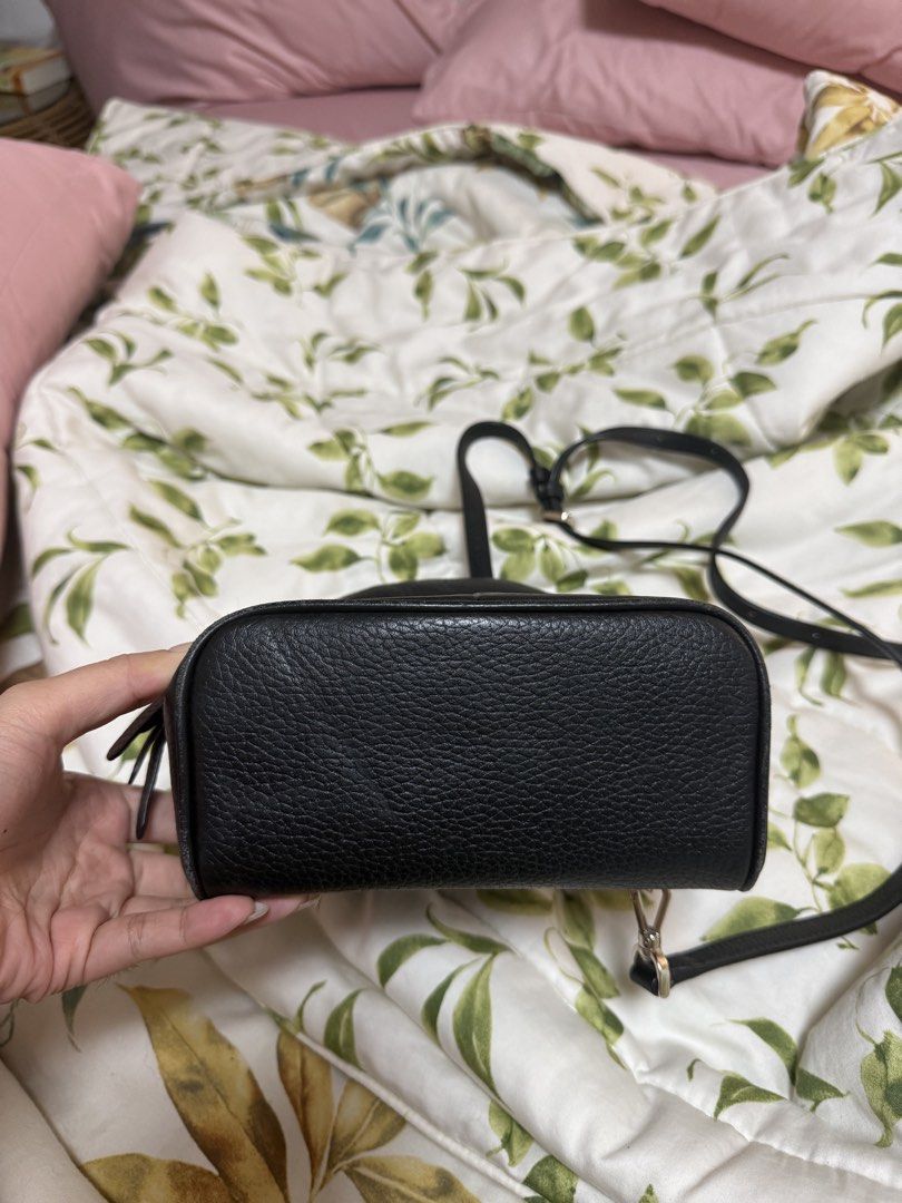 Kate Spade New York Black Leather Mini Backpack (Category: Backpacks) located in Daraga. Submitted by kyotonara1010 (Listing ID 1462605789, Image 2). Description: - Brand: Kate Spade New York - Color: Black - Condition: Good condition, slightly used - Material: Pebbled Leather - Hardware: Gold-tone - Closure: Zip-around - Interior: Small slip pocket - Straps: Adjustable shoulder straps - Ideal for: Everyday use, travel.