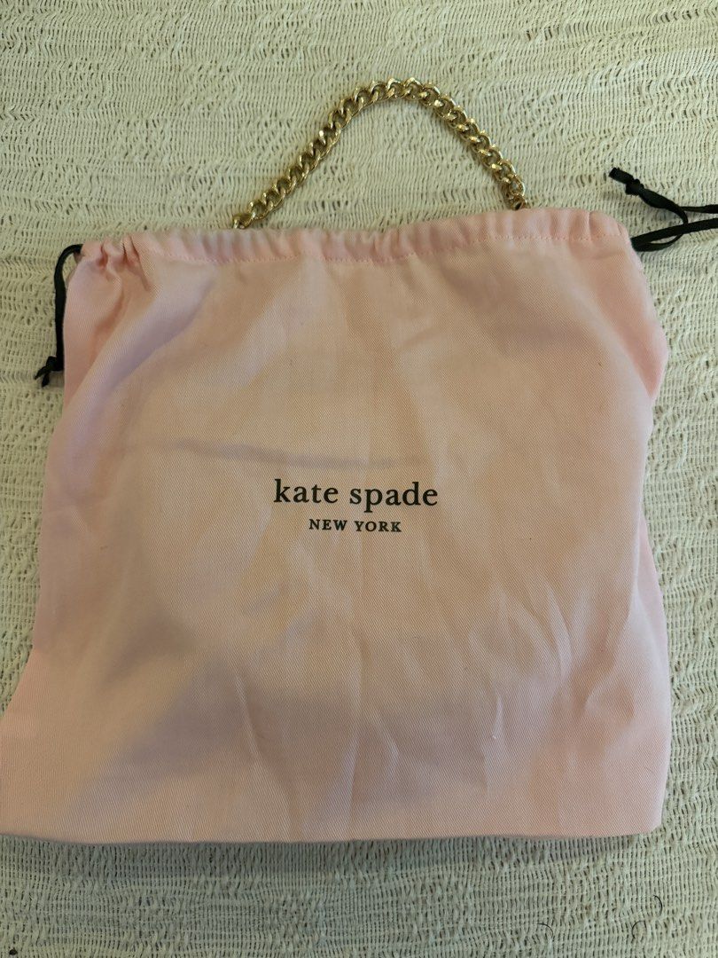 Kate Spade Quilted Leather Shoulder Bag with Chain Strap (Category: Shoulder Bags) located in Paranaque City. Submitted by izdeclutters (Listing ID 1462593033, Image 3). Description: - Brand: Kate Spade - Color: Cream Beige - Material: Quilted Leather - Strap: Gold Chain - Includes: Original Kate Spade Dust Bag .
