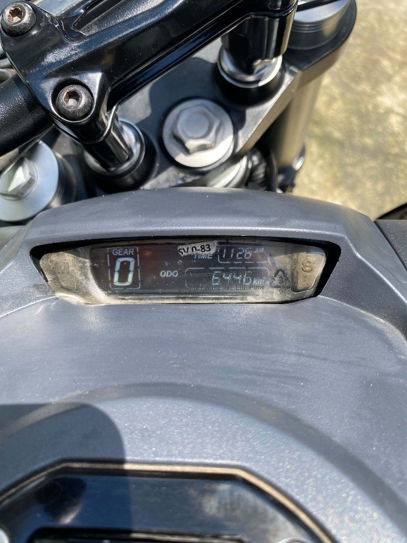 Kawasaki Dominar 400 Motorcycle (Category: Motorbikes for Sale) located in Caloocan City. Submitted by nikolaigelo (Listing ID 1462650008, Image 3). Description: Selling my Kawasaki Dominar 400. Dark grey matte finish. Has a windshield and engine guards installed. Aftermarket exhaust pipe. Low mileage, only 6446 km. Great for city rides and longer trips. Well maintained and ready for a new owner. Message me for more details..