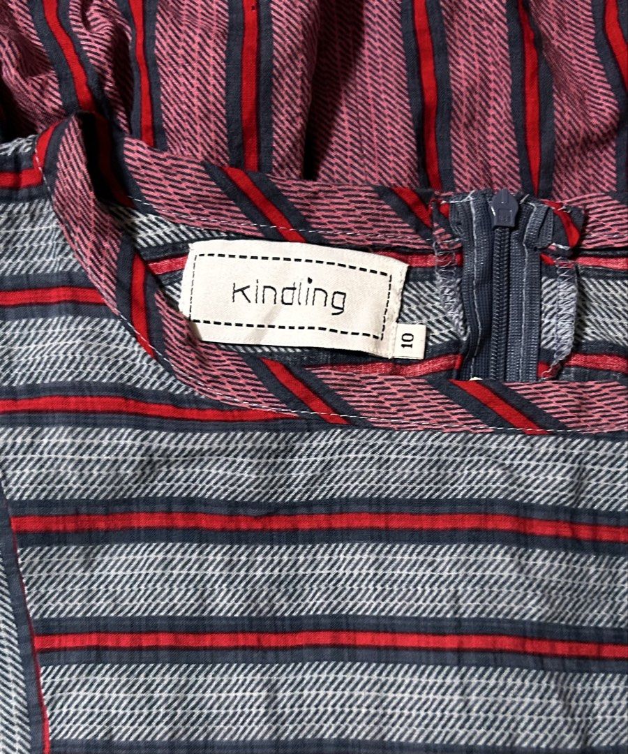 KINDLING (Category: Dresses) located in Davao. Submitted by sart0ria85 (Listing ID 1462488639, Image 3). Description: A stripes of blue and old rose perfect for beach dress. 100% COTTON MADE ETHICALY IN VIETNAM 🇻🇳 XLARGE. Size 10 EXCELLENT CONDITION (94/100).