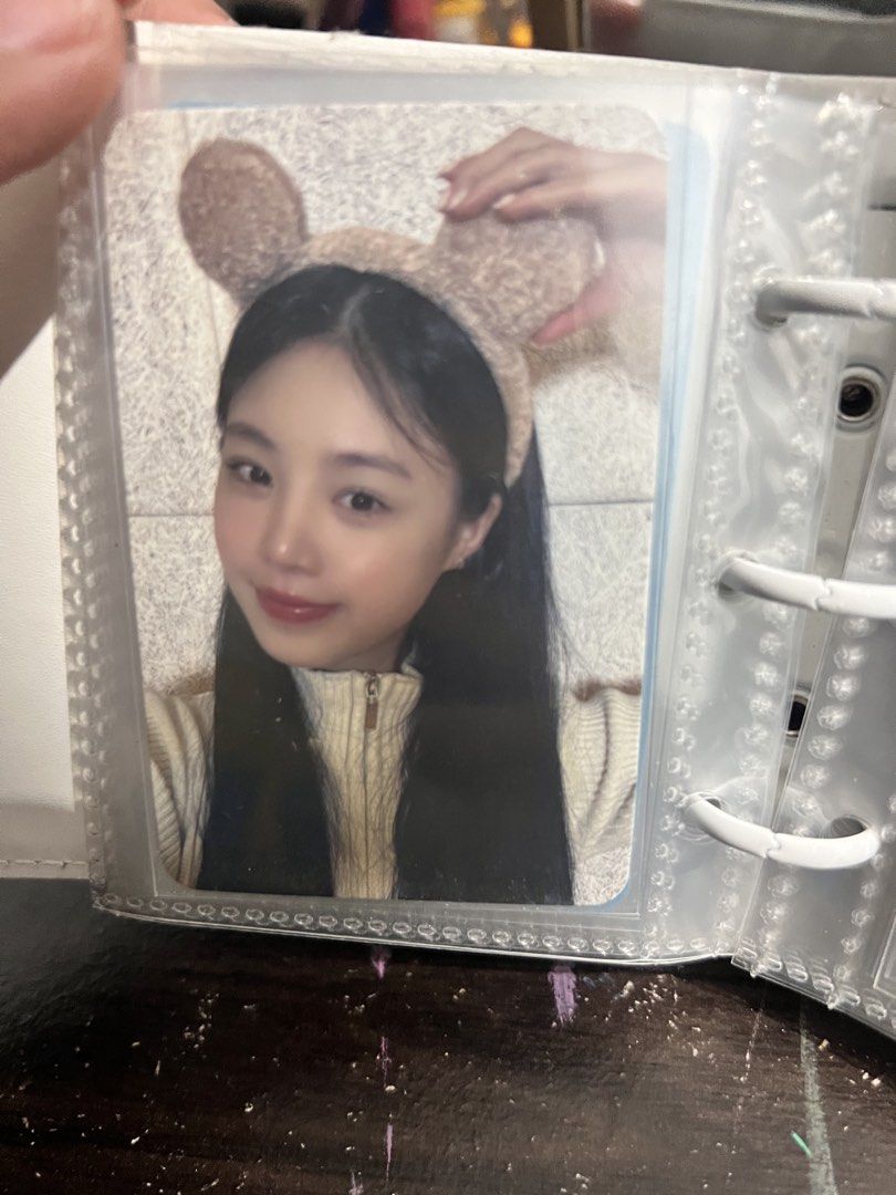 K-pop Photocards - Various Idols (Category: K-Wave Merchandise) located in Manila. Submitted by goldensam.04c428 (Listing ID 1462612982, Image 2). Description: - Collection of K-pop photocards - Features popular idols like IU and Kim Chaewon - Includes a unique polaroid style photo - All photocards are safely stored in a binder - Rare finds for any K-pop fan's collection -400 for 10 photocards 50 each.