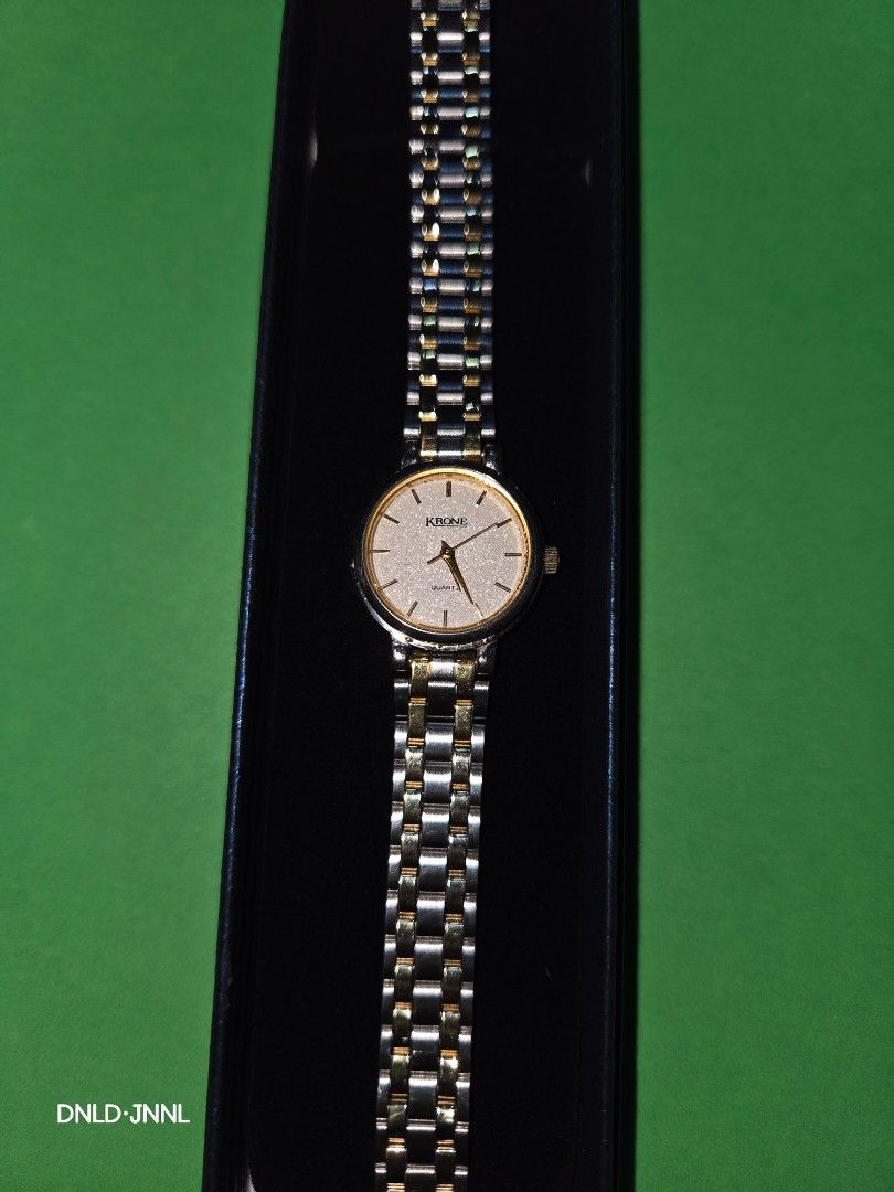 Krone Quartz Gold Tone Watch (Category: Women's Watches) located in Quezon City. Submitted by mngkybb (Listing ID 1462535859, Image 2). Description: KRONE QUARTZ WATCH P800.00 Location: Heroes Hill Subd. QC (near Fisher Mall Quezon Ave.) For inquiries, please send us a message. Reminder: You are dealing with pre-loved/vintage watches. Imperfections, signs of usage and minor flaws are part of buying. Please manage your expectations 😊 Thank yoouuu