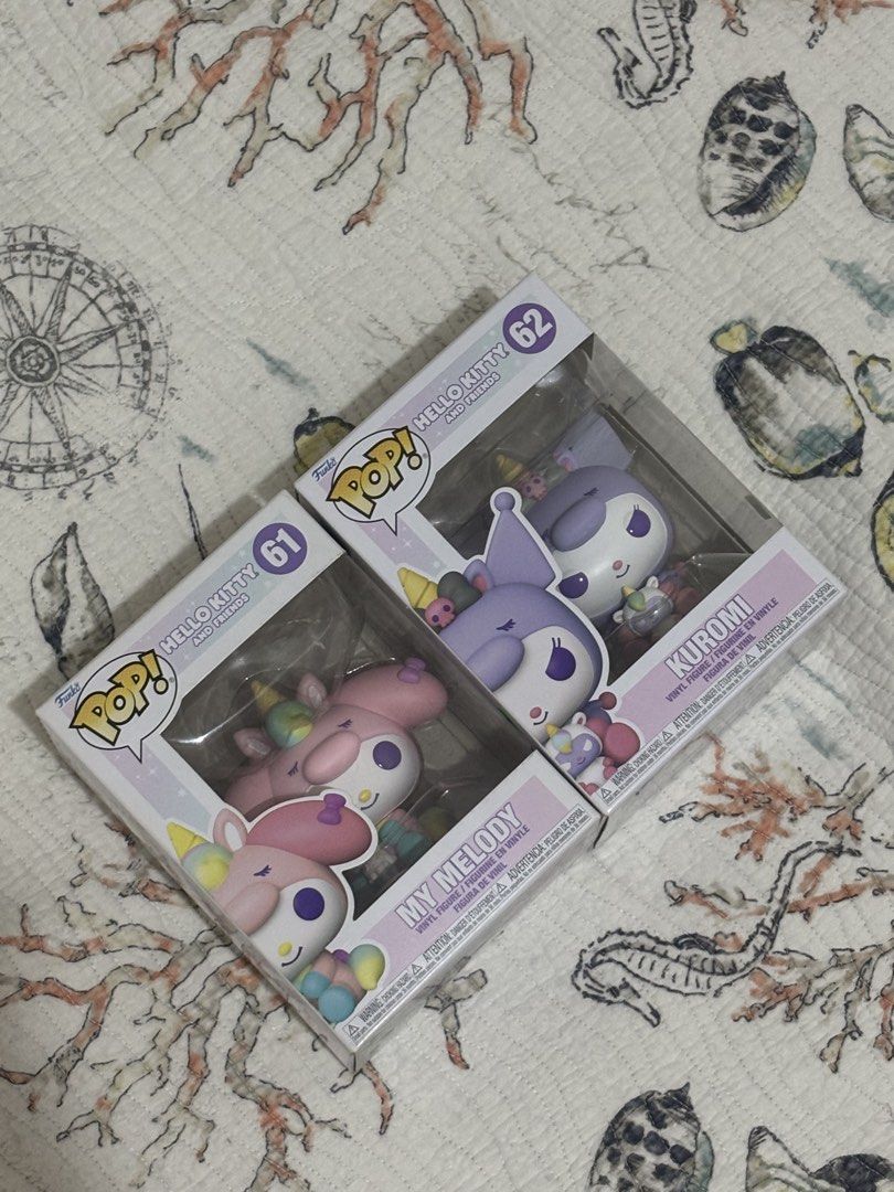 Kuromi & Melody Funko Pop Bundle! (Category: Designer & Blind Box Toys) located in Manila. Submitted by truestone-4659 (Listing ID 1462644126, Image 1). Description: Selling a part of my collection ₱750 each ₱1250for both! (Steal price) Open for dm.