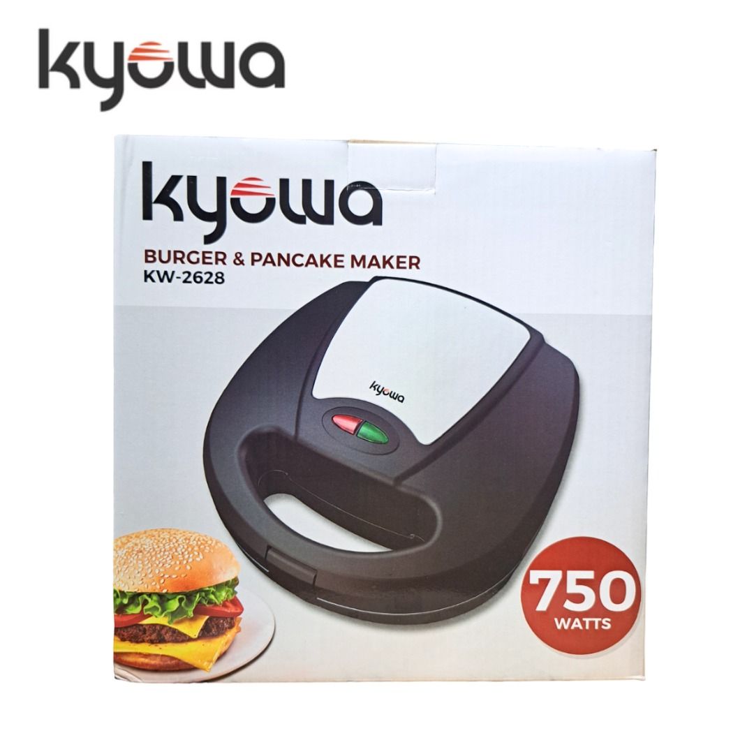 Kyowa KW-2628 Burger & Pancake Maker (Category: Cookware & Accessories) located in Quezon City. Submitted by mo.me (Listing ID 1462496432, Image 3). Description: Guilt-free snack? The Kyowa Burger and Pancake Flying Saucer Maker makes it easy to prepare homemade pancakes. Features & Benefits • Burger and pancake maker • Non-stick Burger and Pancake Plates • Prepares 2 pancake at once • Power ready indicator light • Heat resistant handle • Bakelit