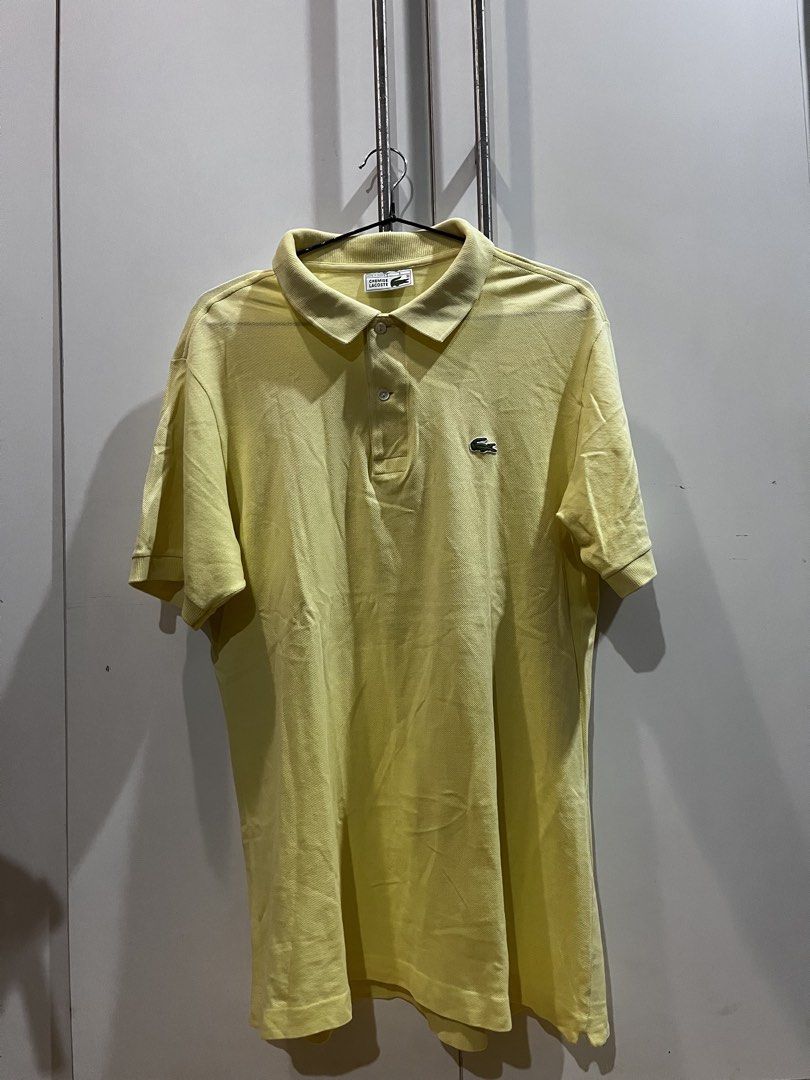 Lacoste Polo Shirt - Light Yellow (Category: Tshirts & Polo Shirts ) located in Quezon City. Submitted by reecepalafox (Listing ID 1462521110, Image 3). Description: - Classic light yellow Lacoste polo shirt - Iconic embroidered crocodile logo on chest - Short sleeves with ribbed collar - Two-button placket - Versatile for casual or smart-casual outfits.