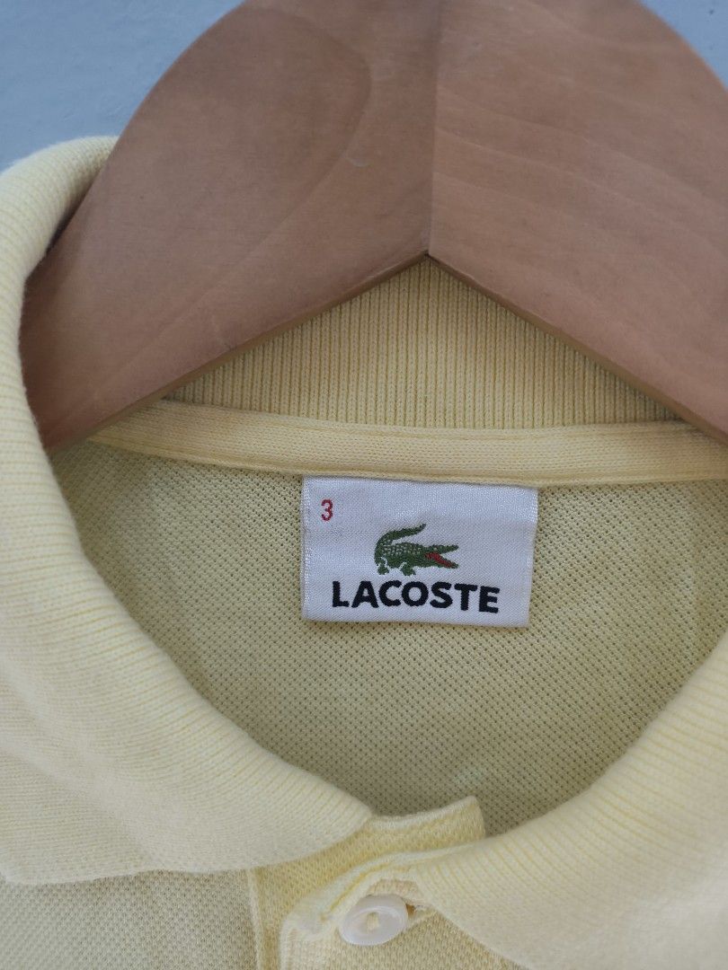 LACOSTE POLO SHIRT YELLOW (Category: Tshirts & Polo Shirts ) located in Tacloban City. Submitted by tactripp (Listing ID 1462456825, Image 3). Description: Auth/Orig w - 18.5 to 19 L - 26 Excellent No issue.