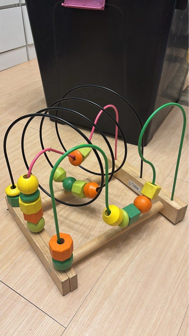 LeapFrog & Wooden Toys Bundle - Learning & Building Fun (Category: Educational & Learning Toys) located in San Juan City. Submitted by tropicbling (Listing ID 1462593859, Image 2). Description: Bundle of 4 kids' toys perfect for learning and creative play open for take all - Includes LeapFrog 100 Words Book. ₱500 - SOLD - Includes LeapFrog "Lost & Found with Mona" interactive toy. ₱500 - SOLD - Features ikea wooden bead maze ₱500 - a large tub of