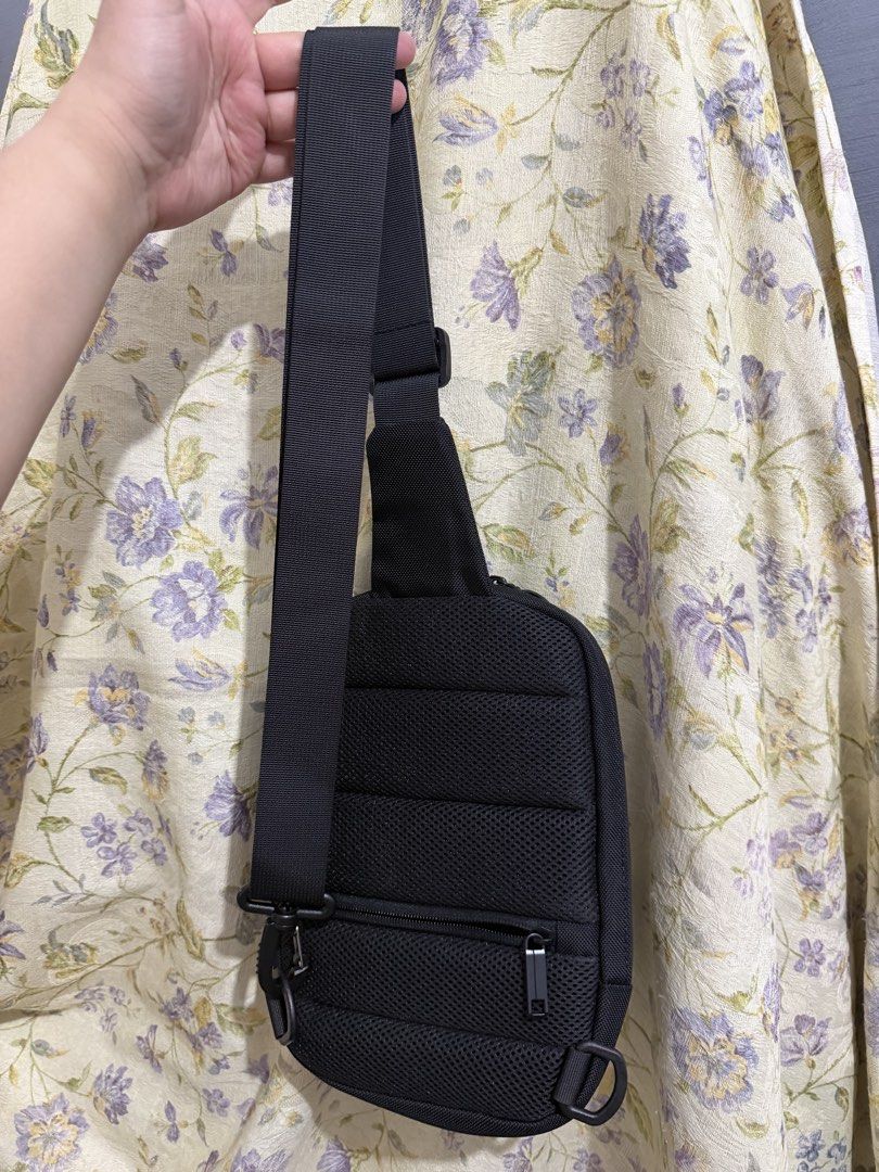 LEISTAT Black Sling Bag (Category: Cross-body Bags) located in Binan City. Submitted by prelovedlagunaph (Listing ID 1462621046, Image 2). Description: - Black LEISTAT sling bag - Main zippered compartment with internal pockets - Additional mesh pocket inside main compartment - Zippered pocket on the back - Adjustable strap for comfortable wear - Perfect for everyday use or travel - Compact and practical design.