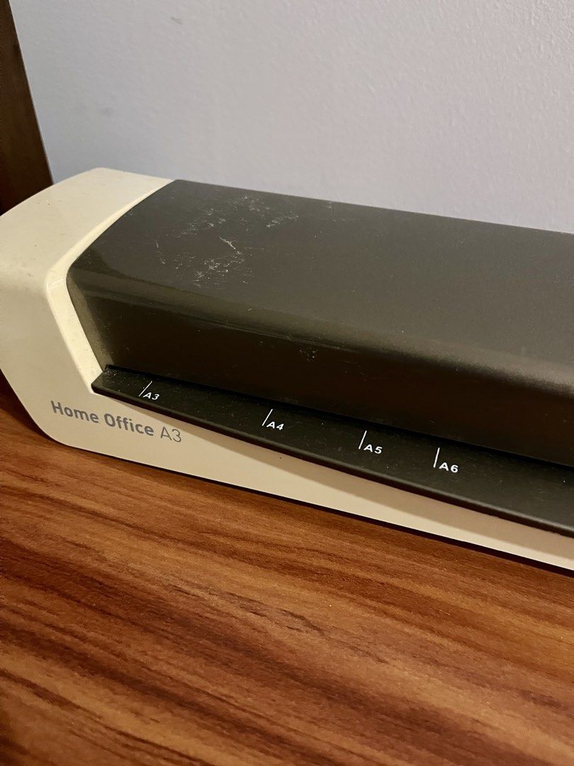 Leitz Home Office A3 Laminator (Category: Office & Business Technology) located in Bacolod City. Submitted by ellylacson (Listing ID 1462574730, Image 2). Description: - Leitz Home Office A3 Laminator - Supports A3, A4, A5, and A6 sizes - Compatible with 80, 100, and 125 micron pouches - Convenient power switch located on the side - In excellent working condition.