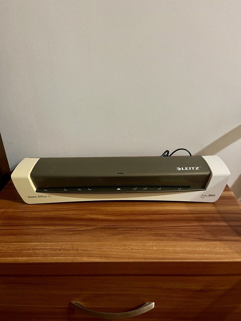 Leitz Home Office A3 Laminator (Category: Office & Business Technology) located in Bacolod City. Submitted by ellylacson (Listing ID 1462574730, Image 1). Description: - Leitz Home Office A3 Laminator - Supports A3, A4, A5, and A6 sizes - Compatible with 80, 100, and 125 micron pouches - Convenient power switch located on the side - In excellent working condition.