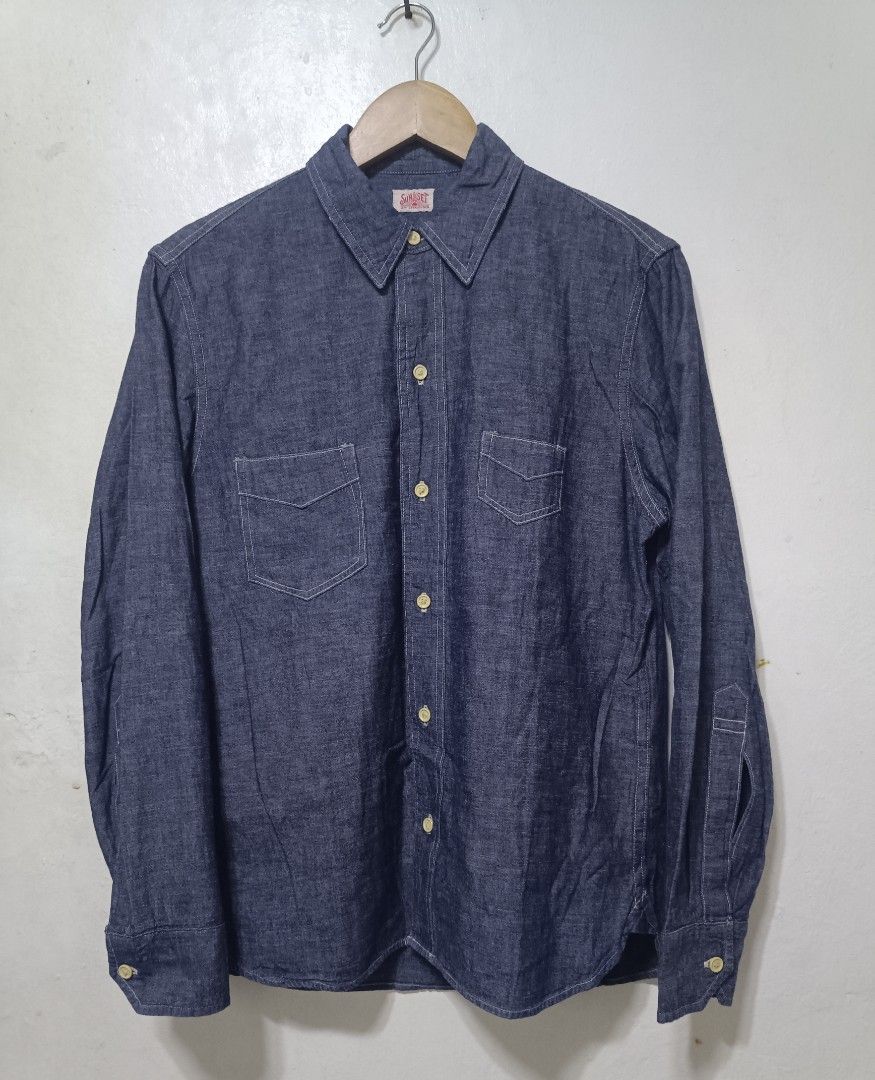 Levi's LVC sunset chambray shirt Ls (Category: Activewear) located in Muntinlupa City. Submitted by kamiseta01 (Listing ID 1462552310, Image 2). Description: authentic 1920s levis LVC sunset chambray shirt Ls made in USA xtra small tag measurement small excellent condition.