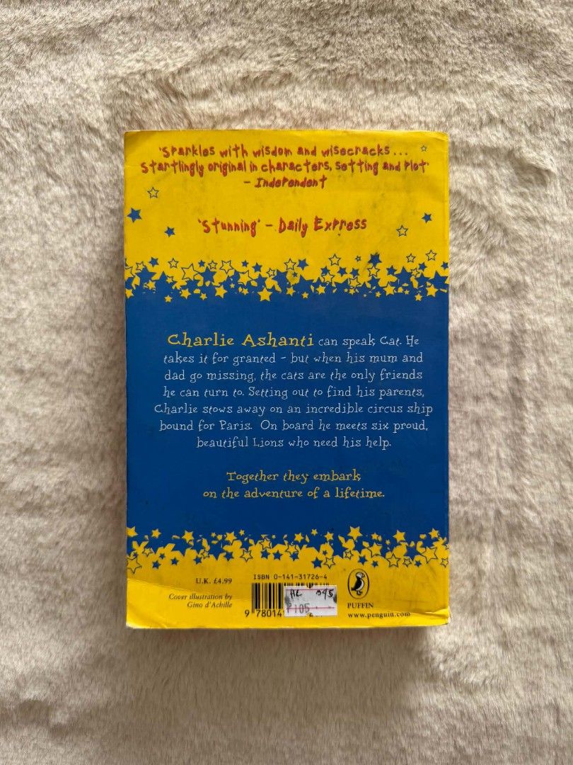 Lion Boy - Zizou Corder (Category: Storybooks) located in Santiago. Submitted by bookworm_club (Listing ID 1462457742, Image 3). Description: 📚no cancellation, return or exchange. 📚secondhand books. some books are in good condition while some has minimal flaws (foxing, creases, dog-eared pages, etc.) 📚reasonable haggling is allowed. 💰MOP: For same day pickup - CASH & BANK TRANSFER For shipping or scheduled pickup - BANK TRANSFER 🚚MOD: •Store