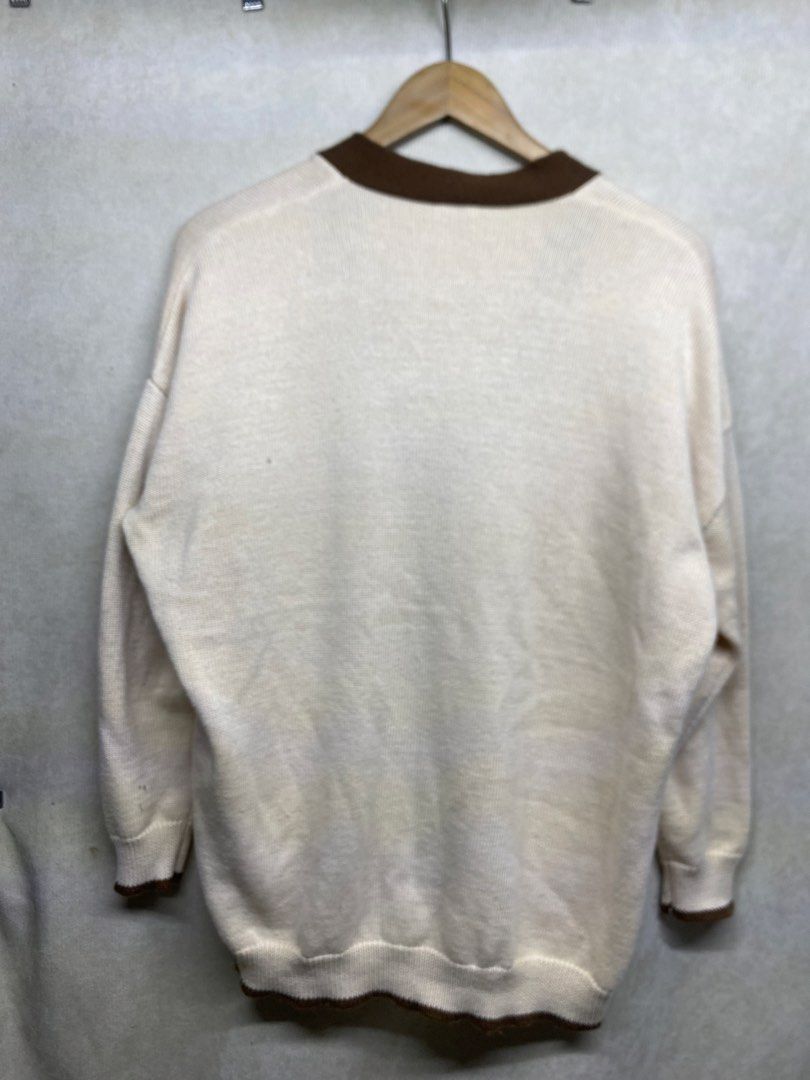 Loewe - Cardigan (Category: Activewear) located in Valenzuela. Submitted by rektasource.ph (Listing ID 1462599927, Image 2). Description: Loewe - Cardigan Has yellow dot stain Need wash only Length: 26.5 Armpit to armpit: 23.5.