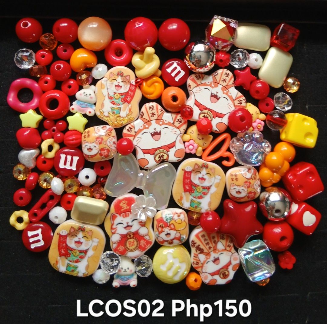 LUCKY CAT THEME MIXED BEADS (Category: Handmade Craft) located in Cavite. Submitted by jiearah.online.shop (Listing ID 1462512286, Image 2). Description: LUCKY CAT THEME MIXED BEADS SET Selling as is. ACTUAL ITEM ON PHOTO. Price indicated on each photo. Materials are mix of acrylic,resin,glass and wood. NOTE : Not from our Japan Surplus Supplier MAG PM PO MUNA para malaman ang inyong SF. ITEM PRICE + SF PO ANG BABAYARAN. Pwedeng OrangE3 Appp CHEC