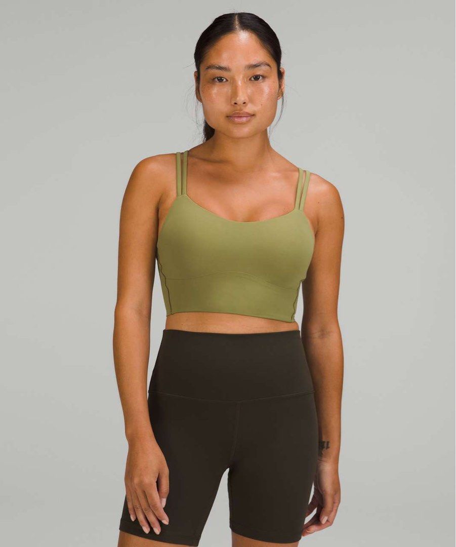 Lululemon Like a Cloud Longline Bra dot 6 (Category: Activewear) located in Rosales. Submitted by dariang22 (Listing ID 1462450957, Image 2). Description: -6 on removed tag - Lululemon Align bra in a beautiful light green color. - Features a stylish high neck design. - Unique strappy back detail for added flair. - Cropped length for a modern look. - Ideal for yoga sessions or comfortable everyday wear. - Offers both comfort and reliable support..