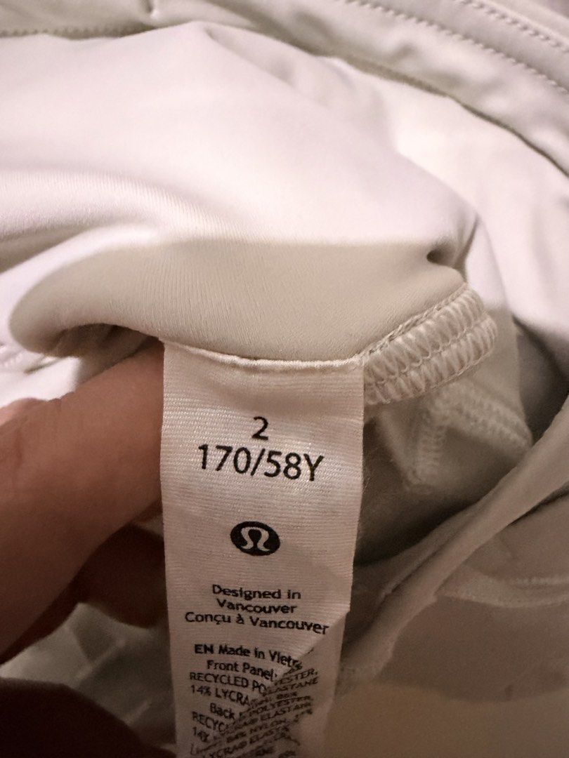 Lululemon Speed Up Shorts Size 2 Light Grey (Category: Activewear) located in Manila. Submitted by jazzyminey (Listing ID 1462604990, Image 3). Description: - Lululemon Speed Up Shorts - Color: Light Grey - Size: 2 - Material: Recycled Polyester and Lycra - Features: Back zippered pocket, perforated front details, reflective hem details - Ideal for: Running, training.