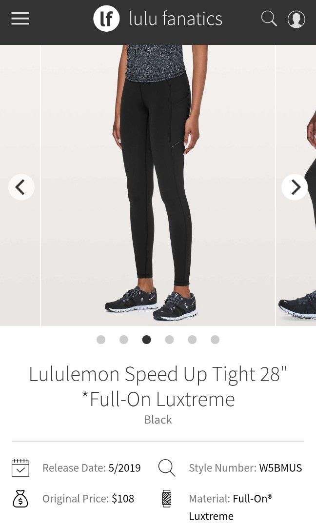Lululemon speed up tight dot 6 (Category: Activewear) located in San Pedro. Submitted by thriftersthrift (Listing ID 1462453565, Image 1). Description: Waistline (inches) :27 Length(inches) :35.5 Good condition Already wash Color rate : 9.5 /10 🌵ALL ITEMS ARE FROM UKAY BALE SO MANAGE YOUR EXPECTATION 🌵 ASK SELLER FOR MORE INFORMATION COLOR MAY CHANGE TRU LIGHTING.